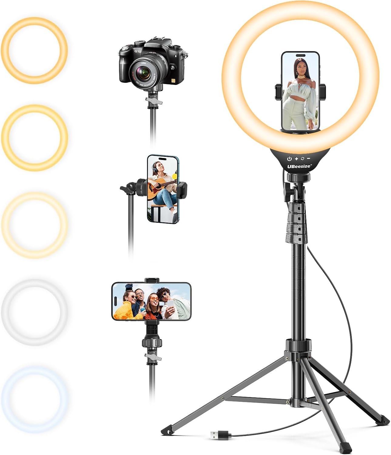 UBeesize Luz de Aro 12" con Trípode